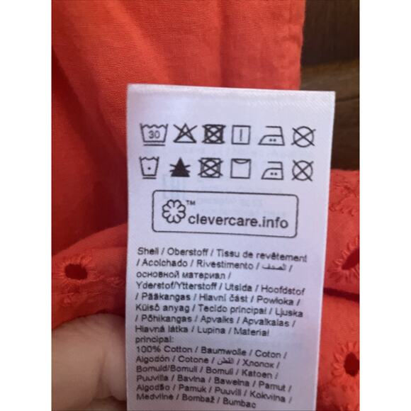 Saint Tropez Women’s Dress XL Coral Tily‎ Eyelet Made In India - Picture 8 of 10